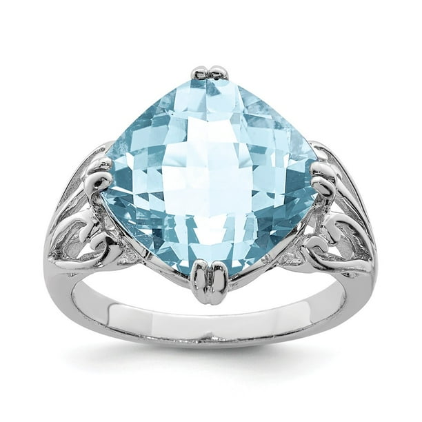 Birthday Gift Birthstone Gift for Her Engagement Ring Gift For Love Blue Onyx Gemstone Handmade .925 Sterling Silver Ring Size 9